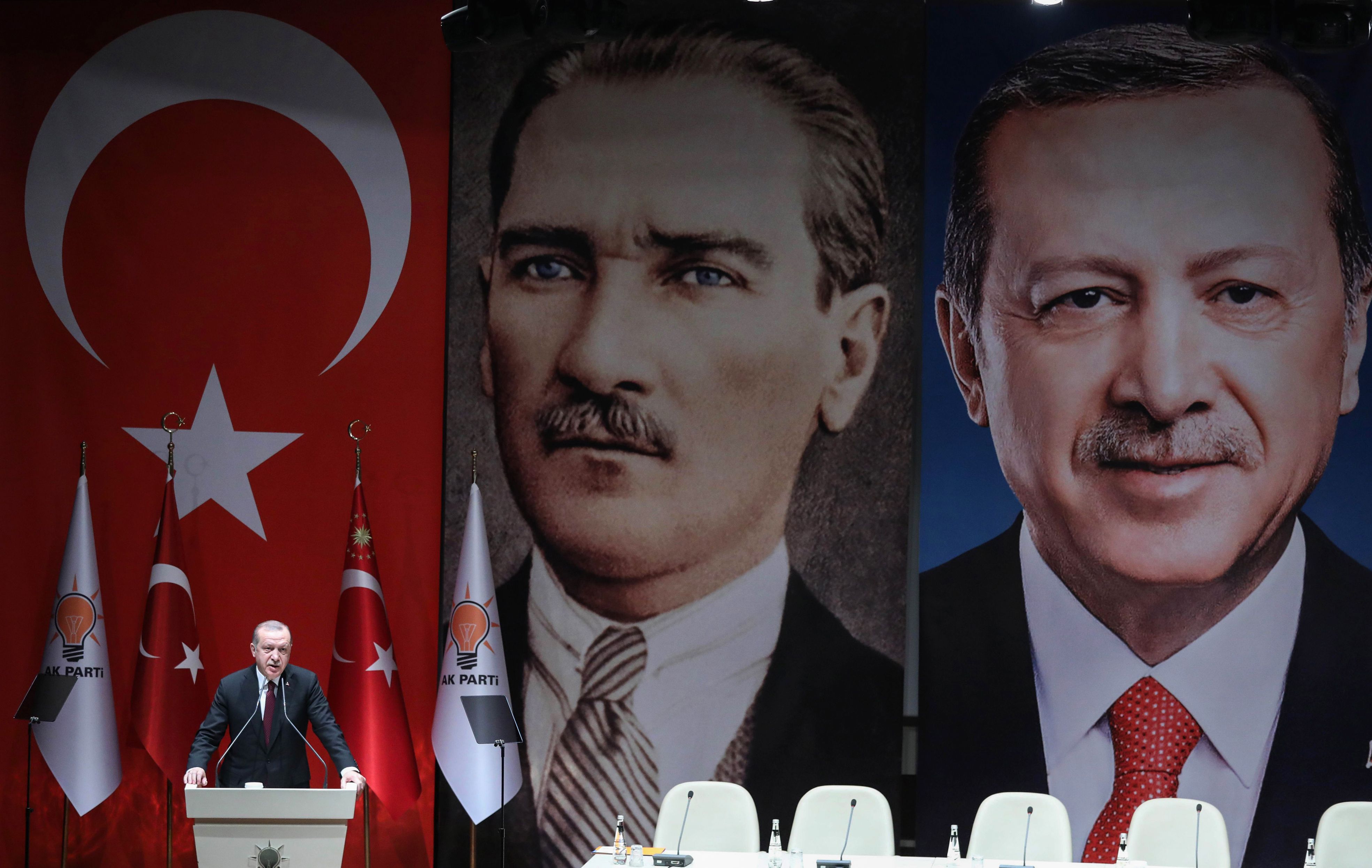 Turkish President Recep Tayyip Erdogan gives a speech on Jan. 26.