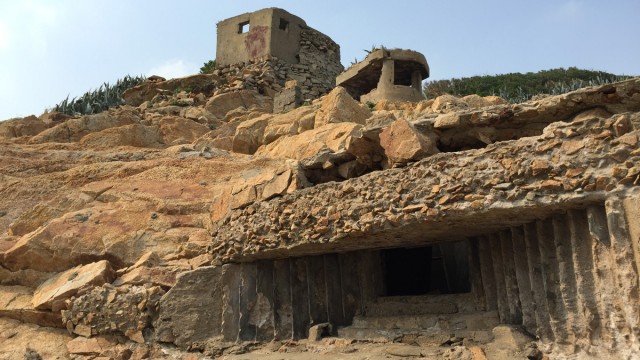 An overgrown fortress on Matsu built during the Cold War.