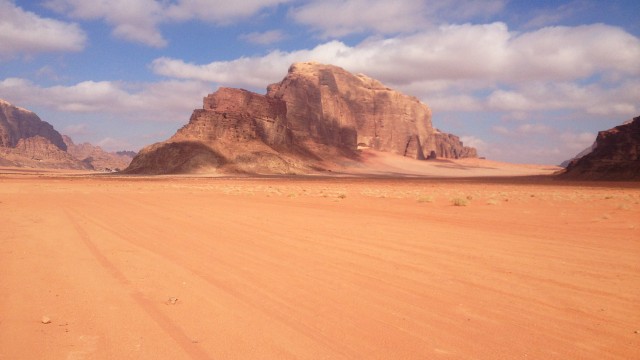 Wadi Rum, located south of Petra in Jordan's southernmost desert. 
