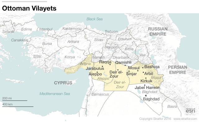 Ottoman Vilayets Map