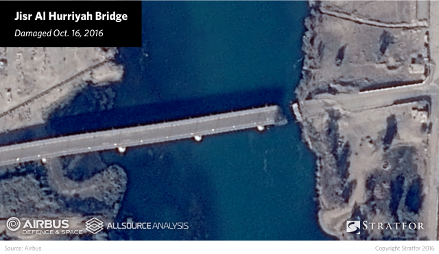 Depending on the pace of the coalition's progress inside Mosul, the Islamic State may be able to restore at least one of the bridges or adjust its logistical efforts to counter its loss. On the other hand, once the offensive reaches the Tigris, cross-river mobility could benefit Iraqi forces, who then would not be forced to fight isolated battles on both banks of the Tigris.