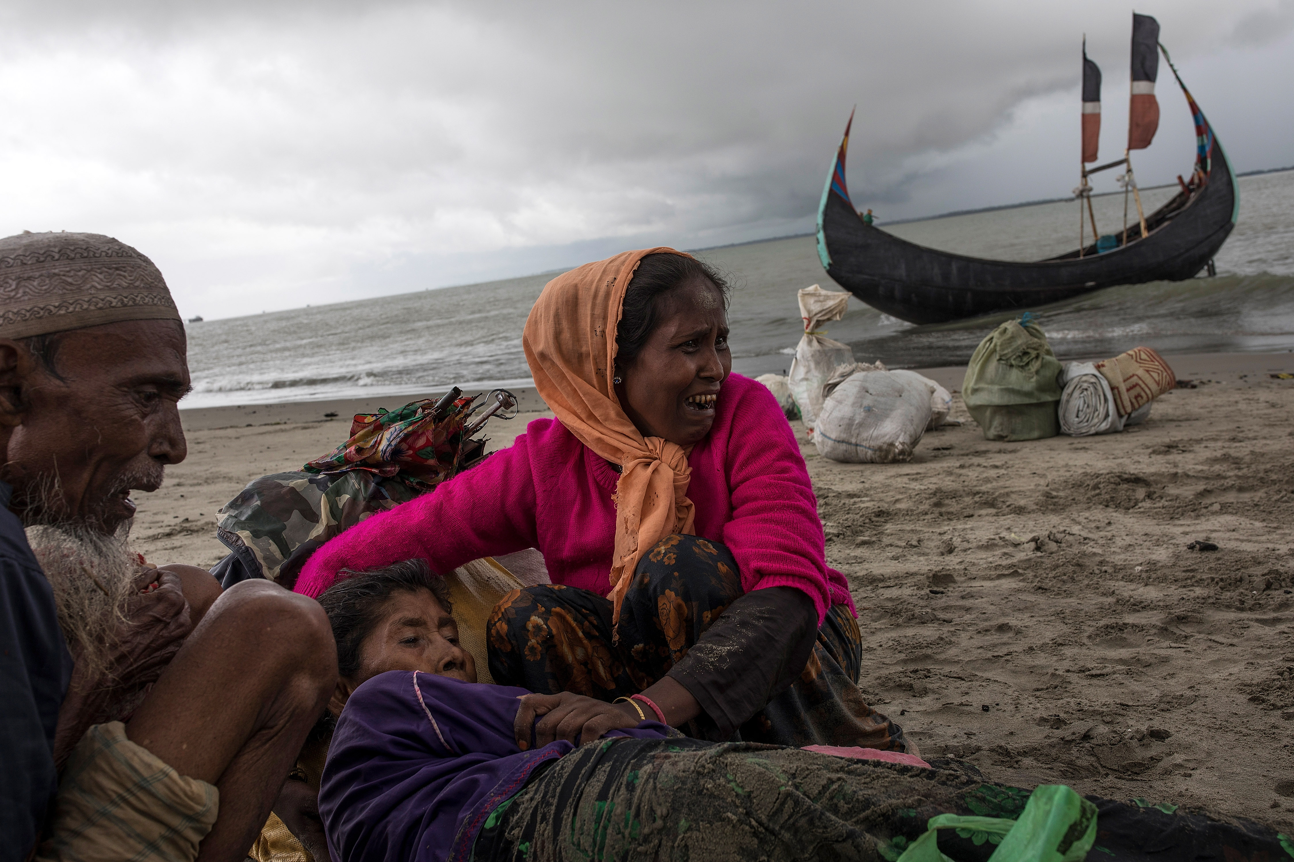 These Rohingya refugees are part of a mass exodus from Myanmar. The United Nations estimates that almost 400,000 of Myanmar's 1.1 million Rohingya have fled to Bangladesh since Myanmar's military began cracking down on the Muslim ethnic group after a militant attack on Aug. 25.