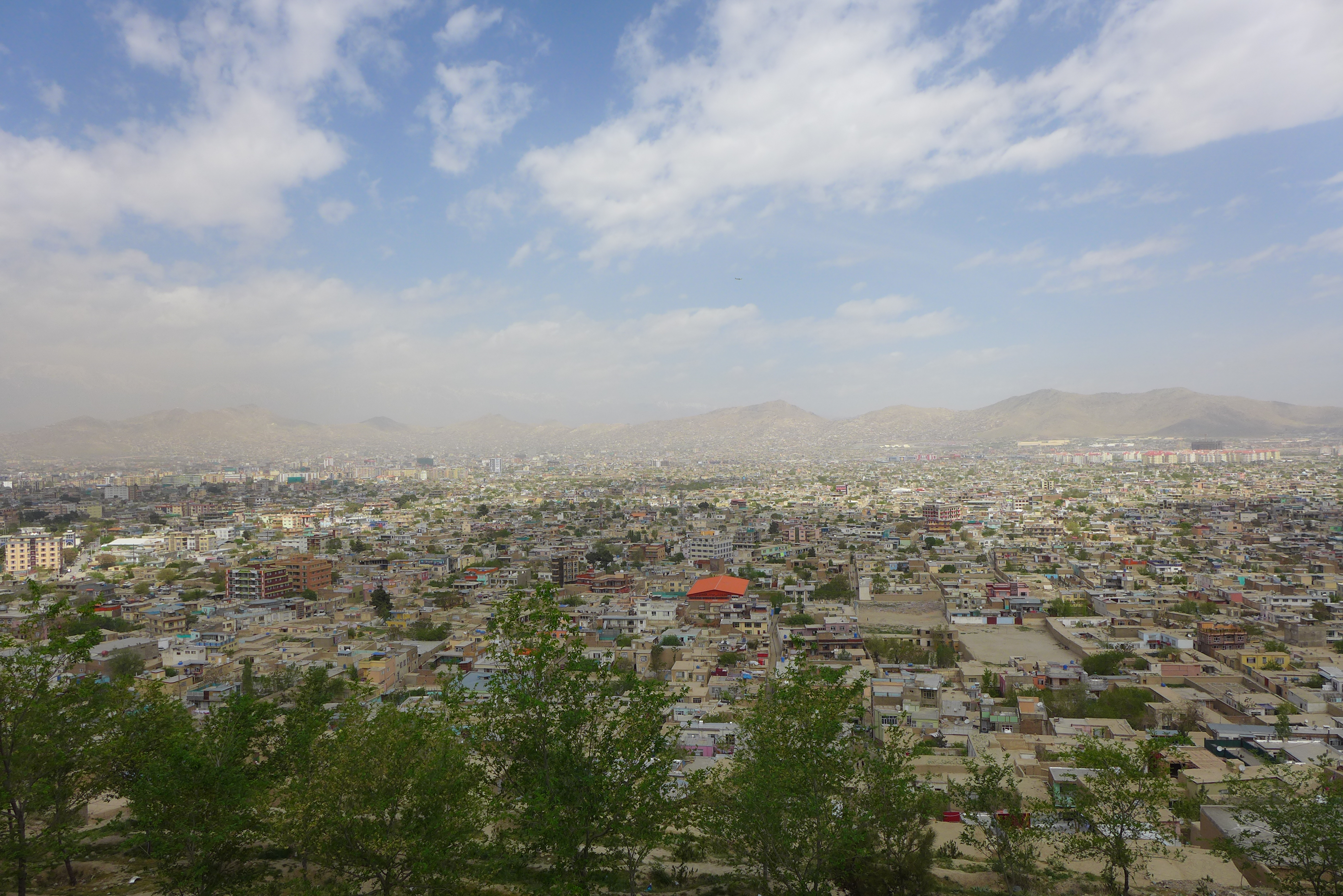 The city of Kabul stretches to the horizon. 