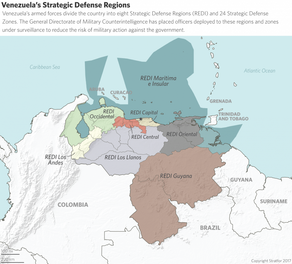 Venezuela's Strategic Defense Regions