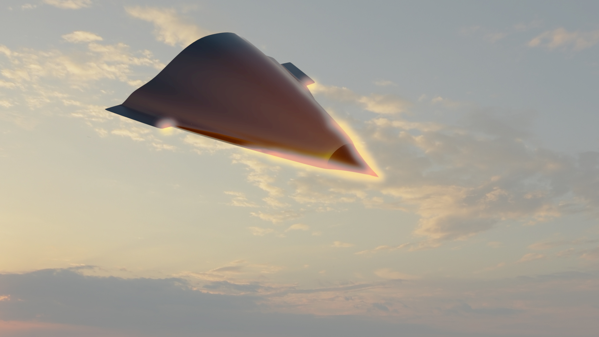 An artist's rendering shows a hypersonic missile glide vehicle, designed to enhance the weapon's range.