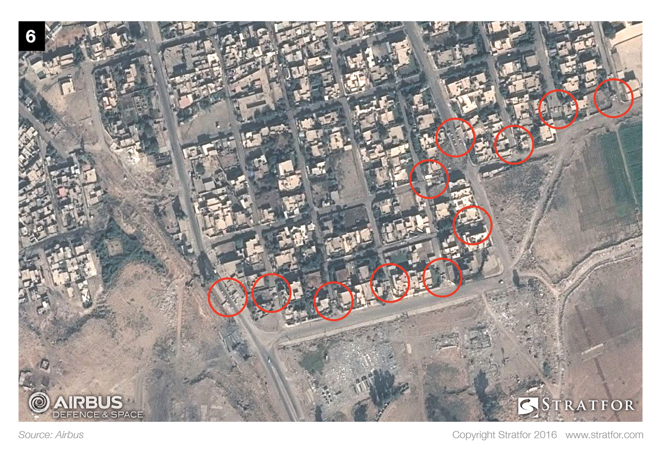 Meanwhile, the Islamic State has also erected a long line of barricades on roads leading into the city.