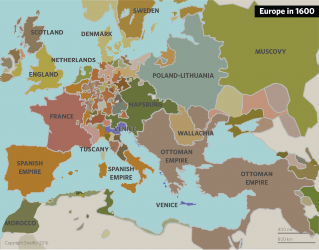 Map of 17th Century Europe