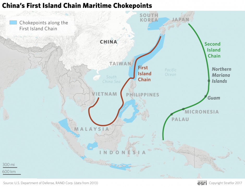 The First Island Chain and Shipping Routes