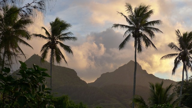 Mountains on Rarotonga in the Cook Islands