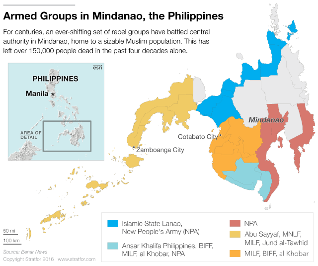 In Mindanao, conflict has fueled piracy and organized crime and sowed the seeds for the rise of jihadist groups such as Abu Sayyaf.