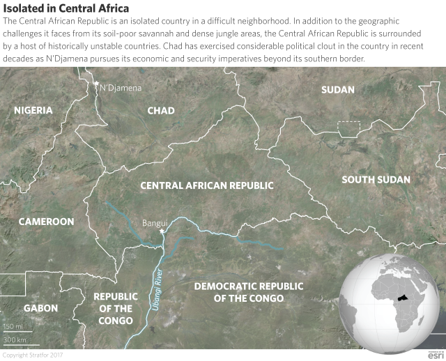 The Central African Republic's lack of fertile soil has limited population growth and given rise to highly dispersed rural villages that are difficult for the central government to control. Many of its outlying regions are hardly connected to Bangui at all, sharing more infrastructure with neighboring countries.