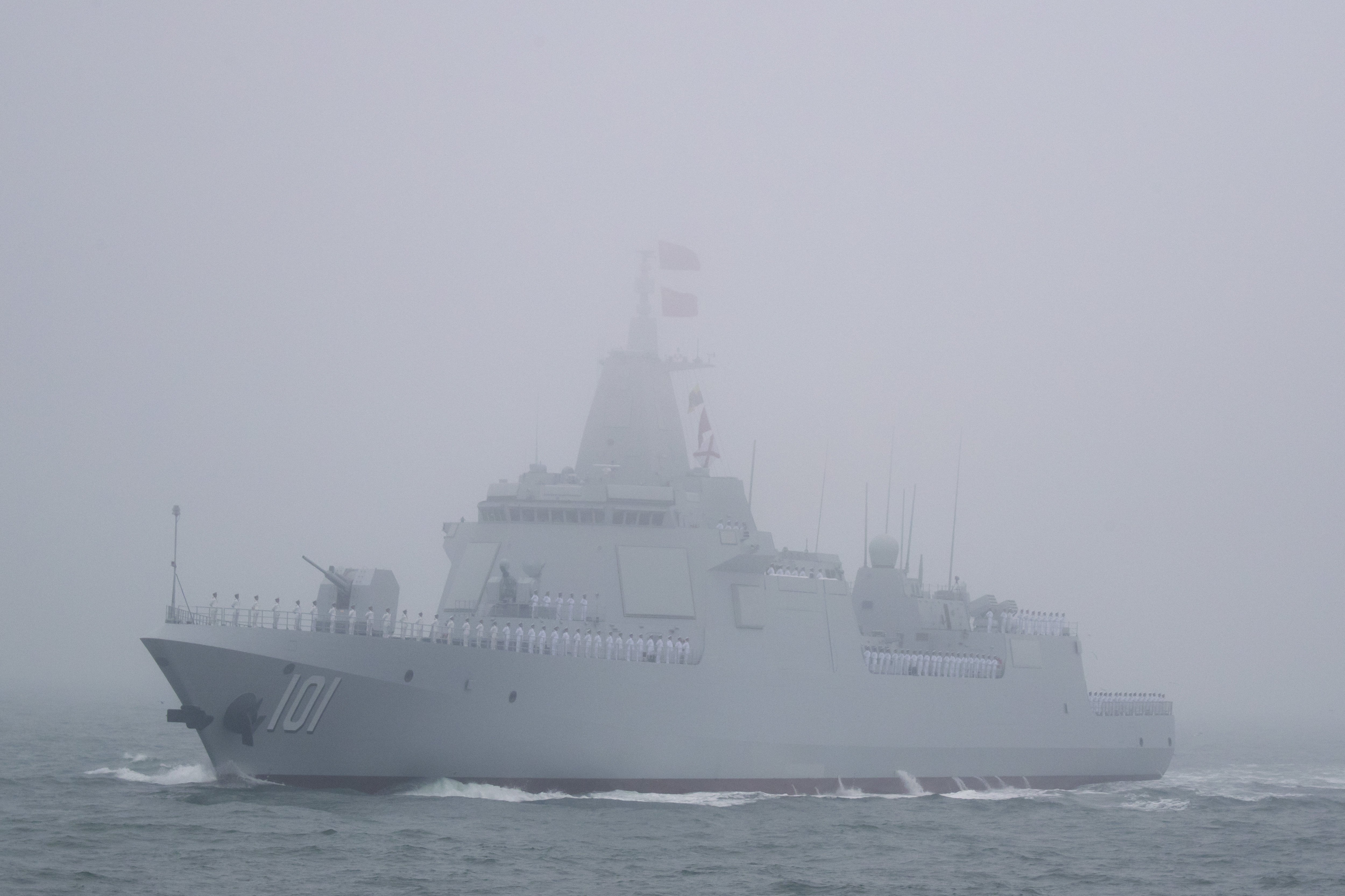 The Type 055 (pictured) is one of the most potent destroyers in the world. 