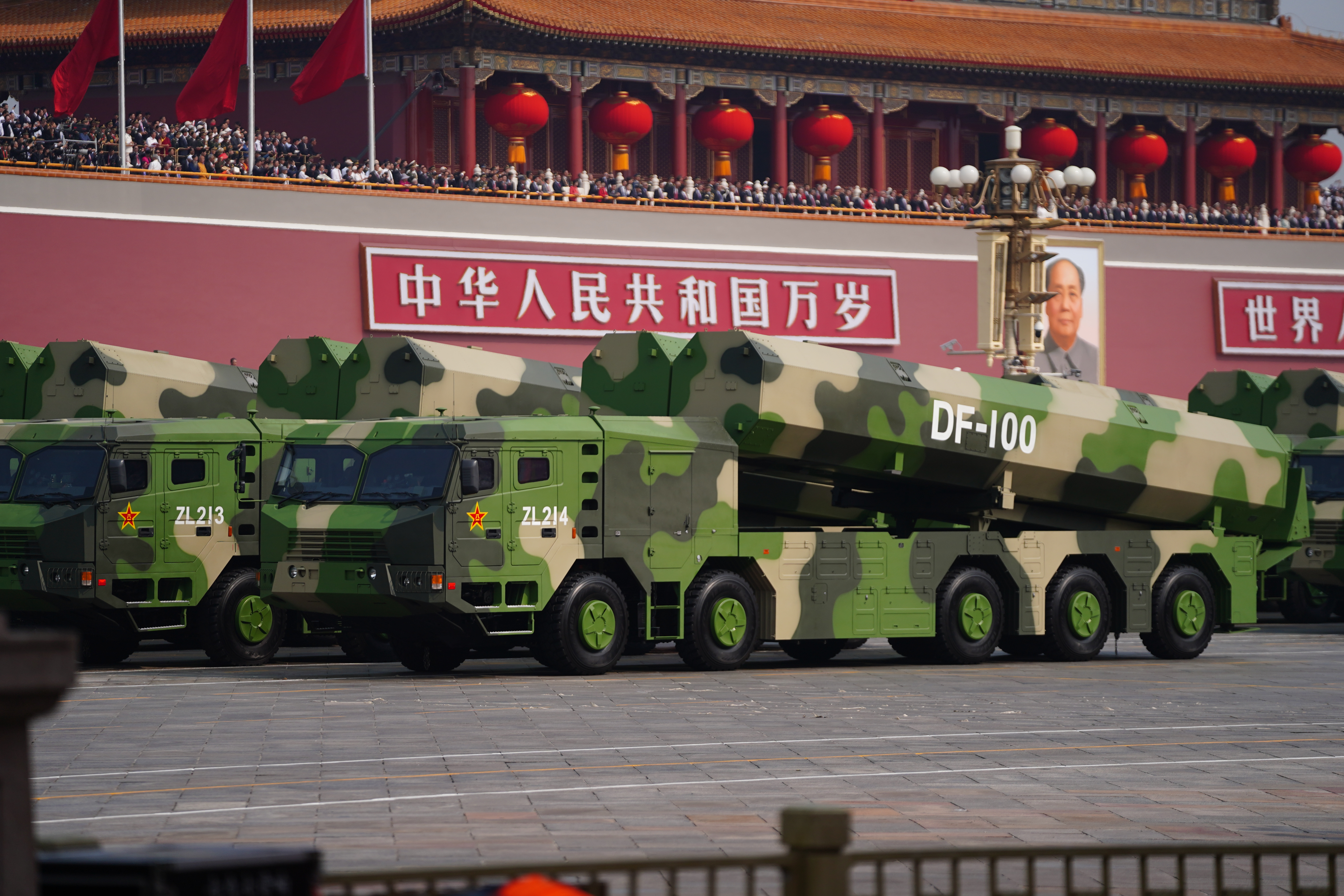 Cruise missiles like the DF-100 also made their public debut.