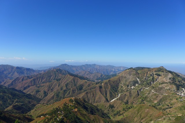 The Chaine de la Selle mountains screen off Haiti's southern coast.