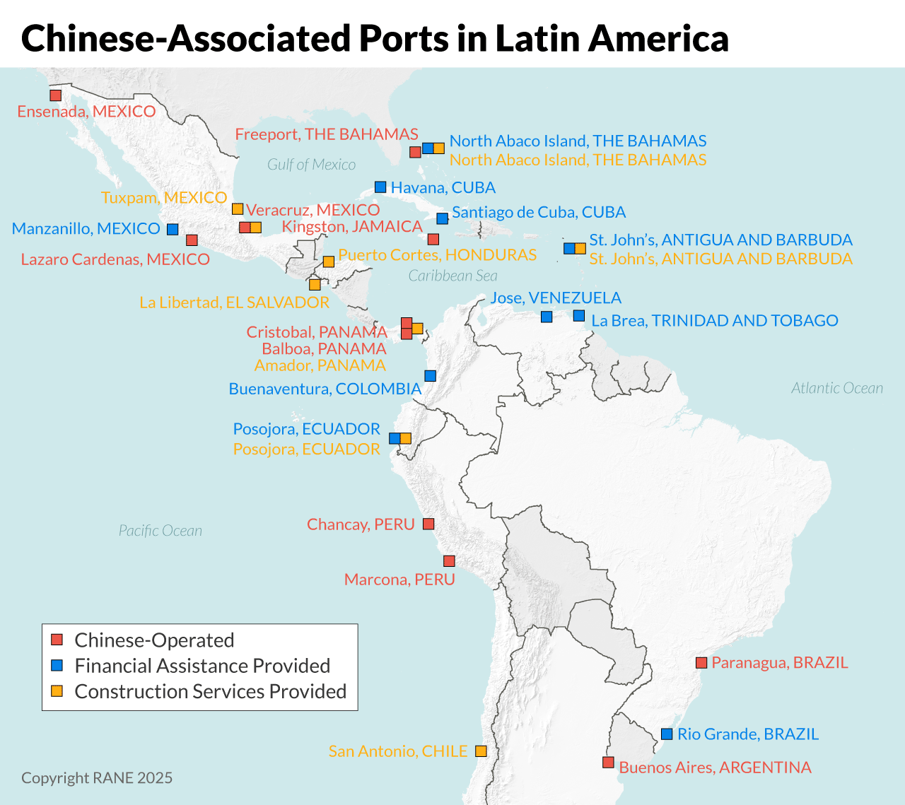 Chinese-Associated Ports in Latin America