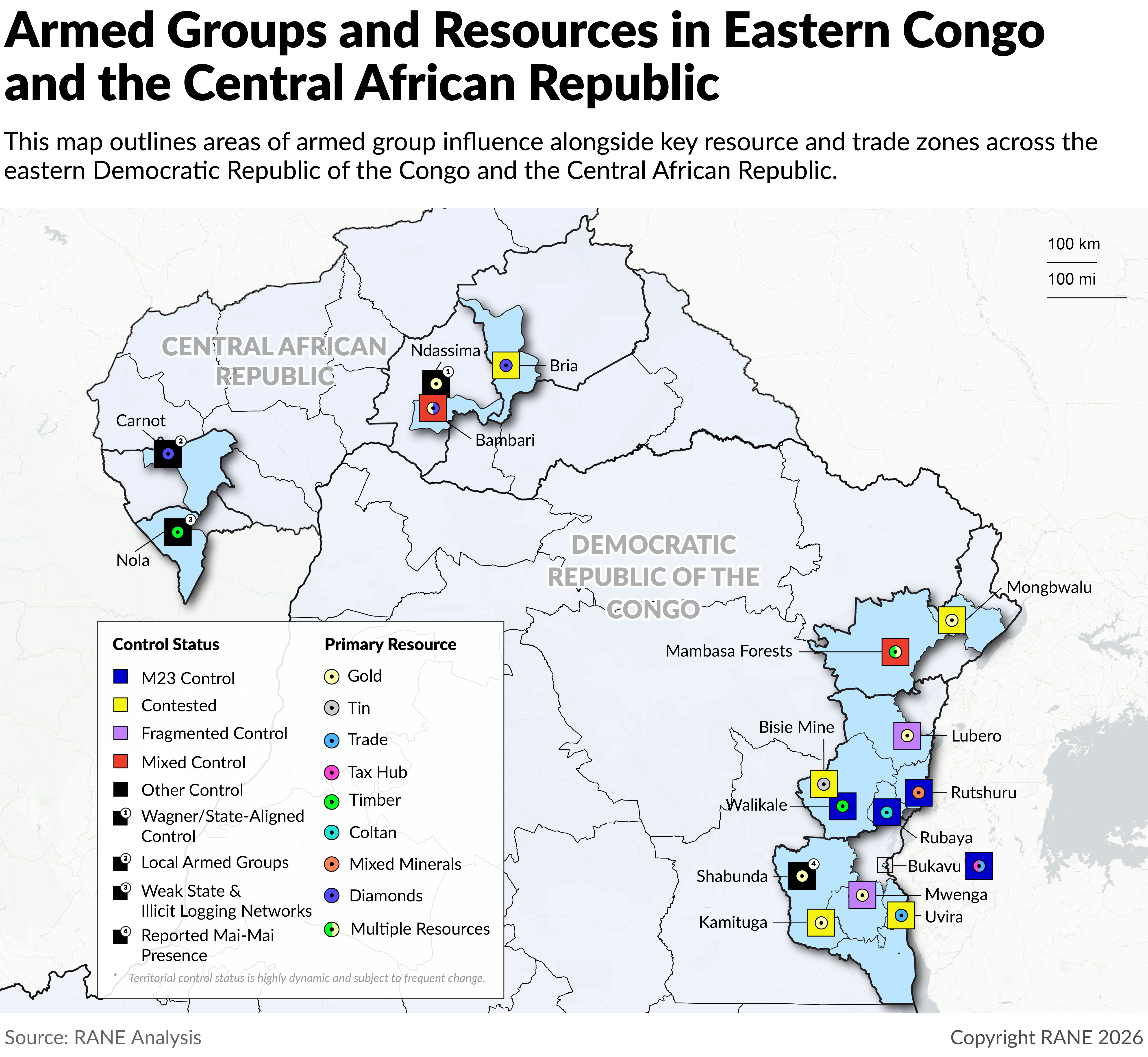 Armed Groups and Resources in Eastern Congo and the Central African Republic
