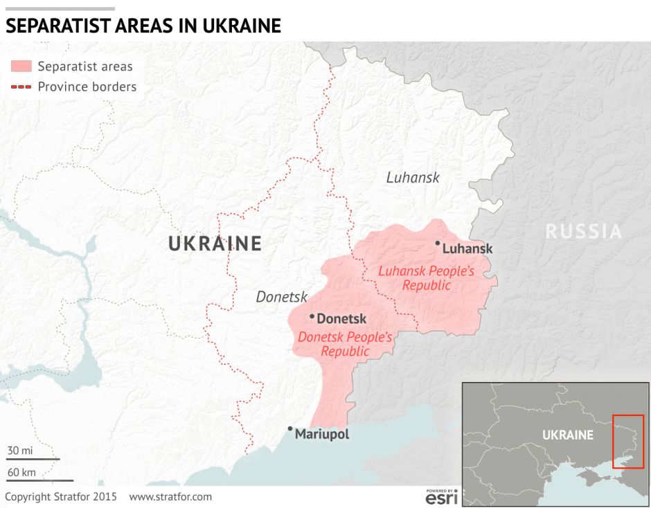 Separatist Areas in Eastern Ukraine