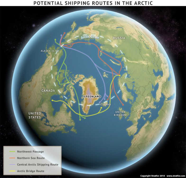 Potential Shipping Routes in the Arctic