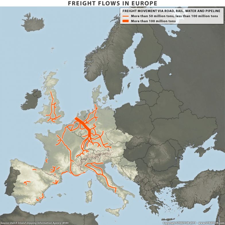 Europe Freight map