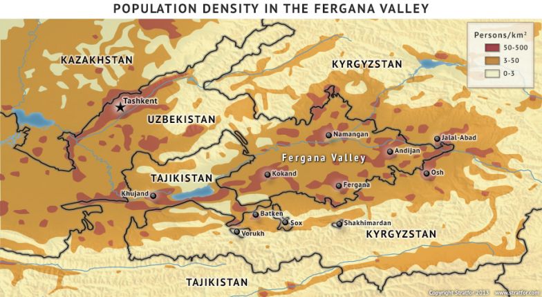 Population Density in the Fergana Valley