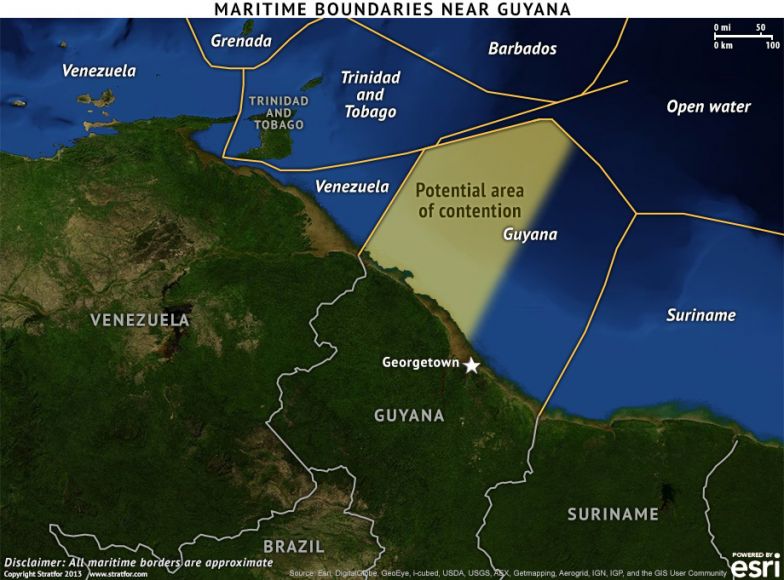 Maritime Boundaries Near Guyana