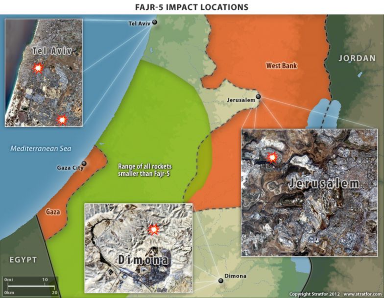 Fajr-5 Impact Locations