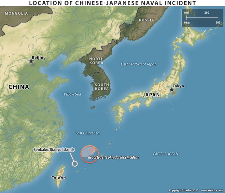 Location of Chinese-Japanese Naval Incident