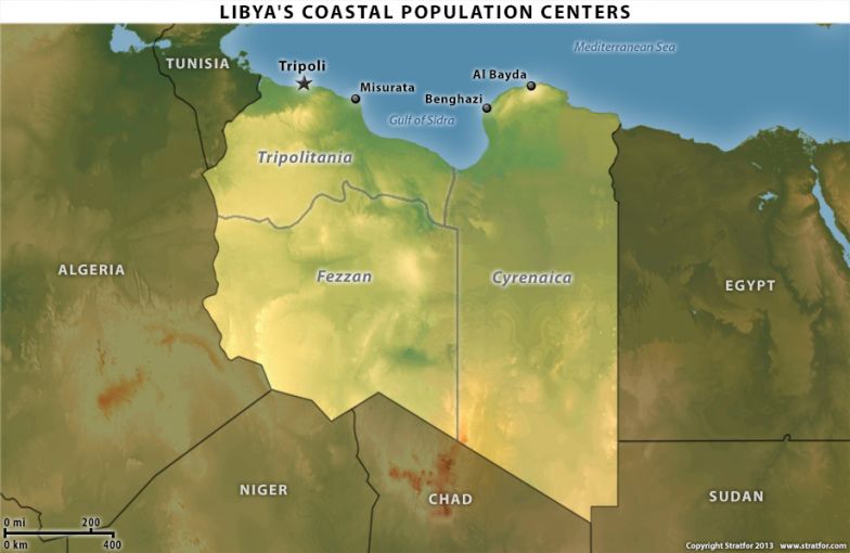 Libyan Coastal Population Centers
