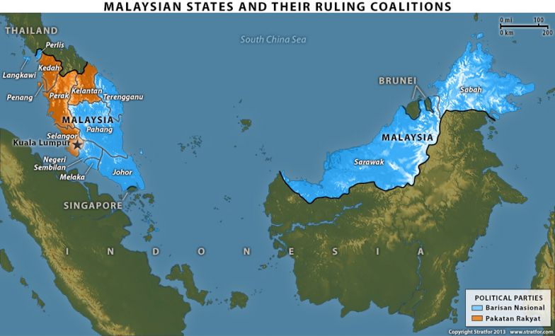 Malaysian States and Their Ruling Coalitions