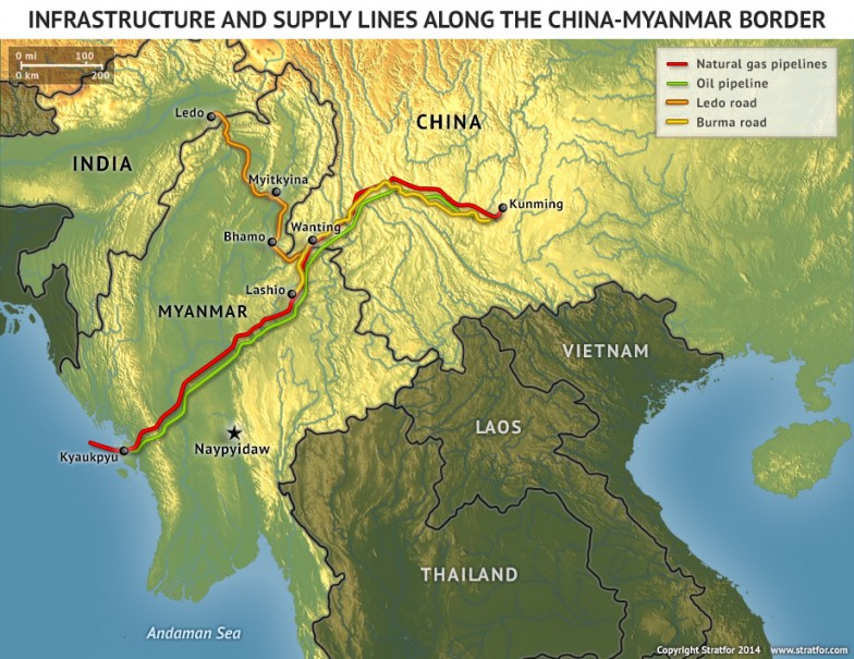 Infrastructure and Supply Lines Along the China-Myanmar Border