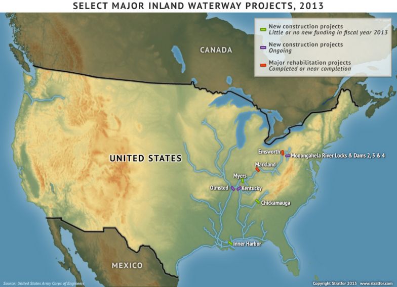 Select Major Inland Waterway Projects, 2013