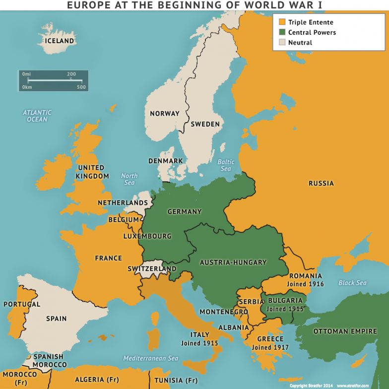 Europe at the Beginning of World War I