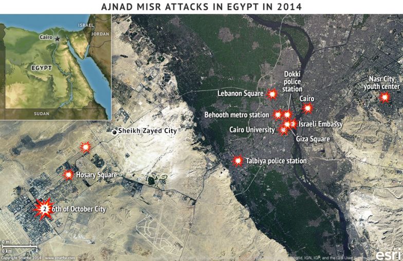 Ajnad Misr Attacks in Egypt in 2014