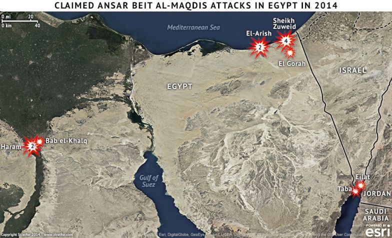 Claimed Ansar Beit al-Maqdis Attacks in Egypt in 2014