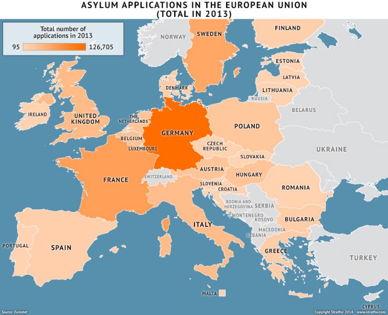 Asylum Applications in the European Union Total