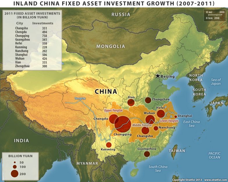 Inland China Fixed Asset Investment Growth (2007-2011)