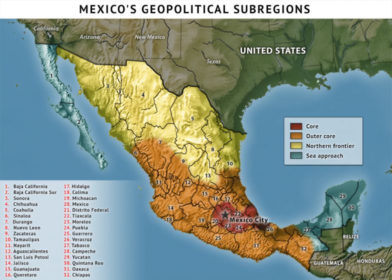 Mexico's Geopolitical Subregions