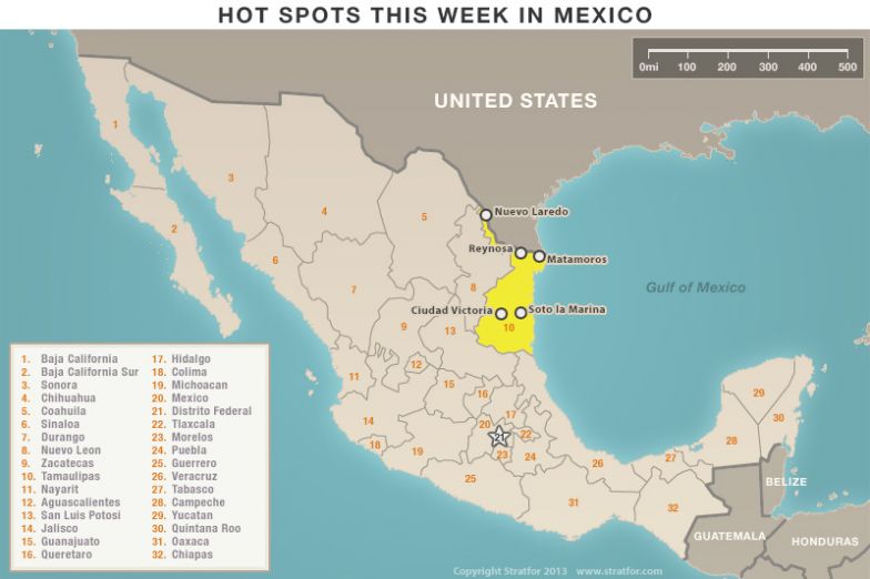 Hot Spots this Week in Mexico
