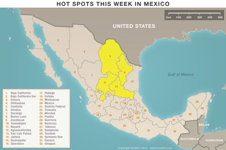 Hot Spots This Week in Mexico