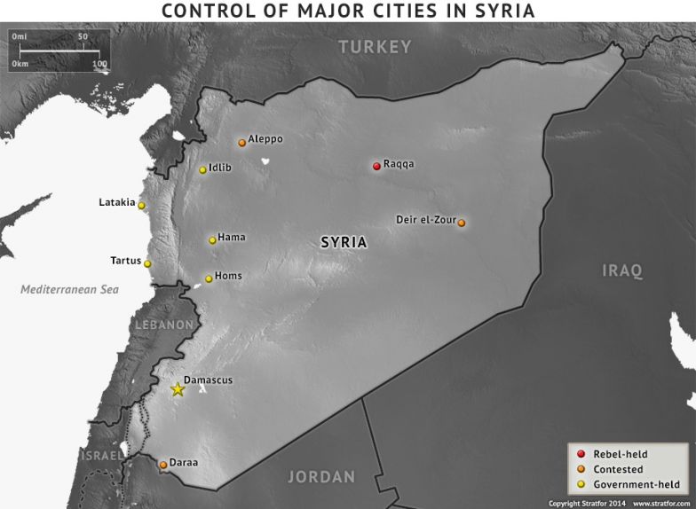 Control of Major Cities in Syria
