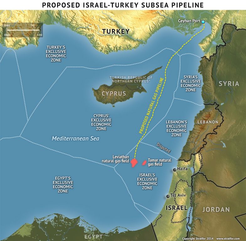 Proposed Israel-Turkey Subsea Pipeline