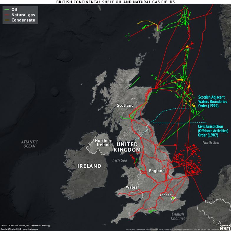 British Continental Shelf Oil and Gas Fields 