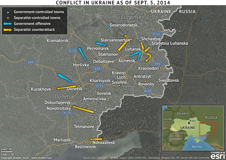 The Conflict in Ukraine as at Sept. 5, 2014